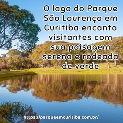O lago do Parque São Lourenço em Curitiba encanta visitantes com sua paisagem serena e rodeada de verde O lago do Parque São Lourenço em Curitiba encanta visitantes com sua paisagem serena e rodeada de verde